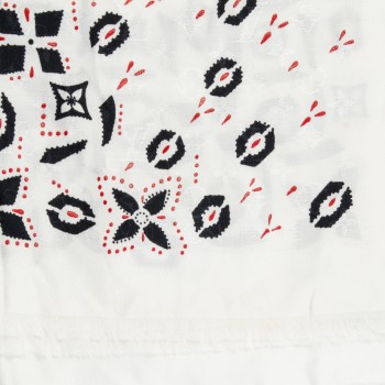 LOUIS VUITTON Silk Wool Monogram Graphic Scarf Black 173508