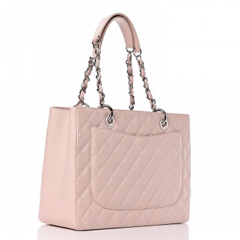 quilted gst caviar chanel tote grand shopping pink light
