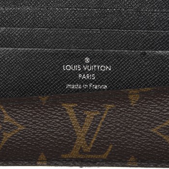 Louis Vuitton Black Macassar Gasper Gaspar Monogram Bifold