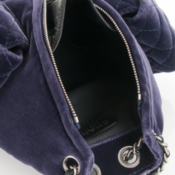 plum backpack velvet mini chanel