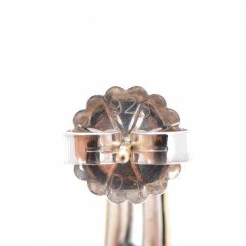 David Yurman Sterling Silver 18k Yellow Gold 30mm Labyrinth Hoop