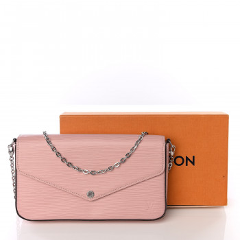 LOUIS VUITTON Epi Pochette Felicie Rose Ballerine 572119