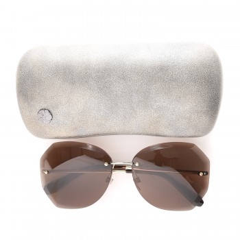 sunglasses round brown spring gold chanel