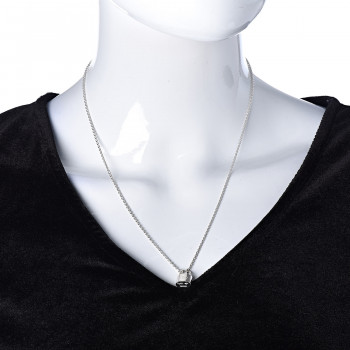 LOUIS VUITTON Sterling Silver Lockit Necklace 455777