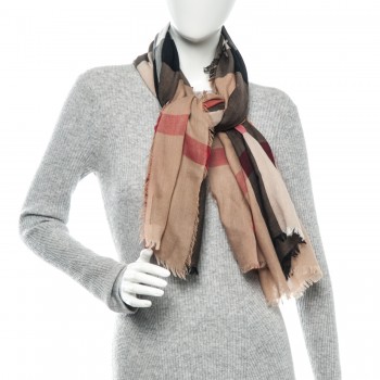 Giant Check Lightweight Scarf Camel 177859