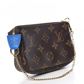 LOUIS VUITTON Monogram 2019 Christmas Animation Mini Venice Pochette Accessories Blue 487450