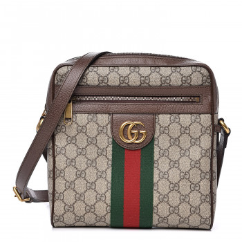 GUCCI GG Supreme Monogram Web Small Ophidia Messenger Bag Brown 511861