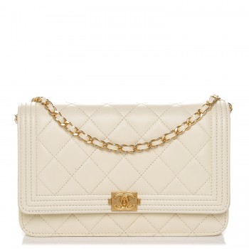 woc lambskin quilted wallet chain boy chanel fashionphile