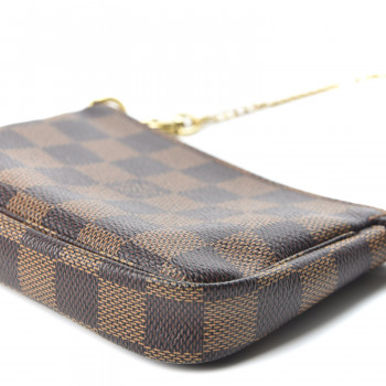 LOUIS VUITTON Damier Ebene Mini Pochette Accessories 571127