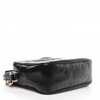 GUCCI Soft Patent Small Soho Disco Bag Black 559957