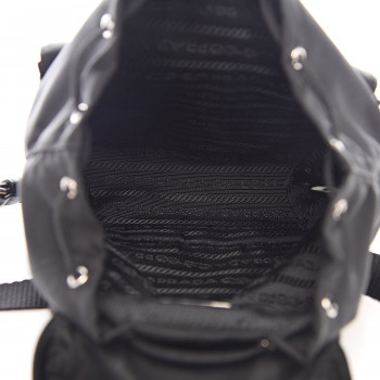 PRADA Nylon Vela Mini Crossbody Backpack Black 516855