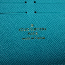 LOUIS VUITTON Monogram Clemence Wallet Turquoise 165417