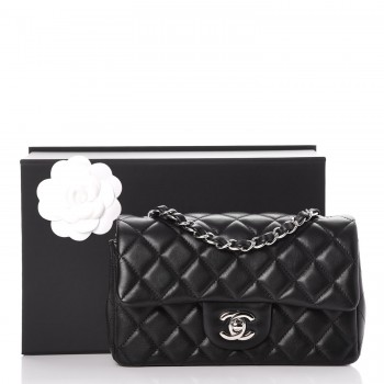 lambskin quilted rectangular flap chanel mini fashionphile