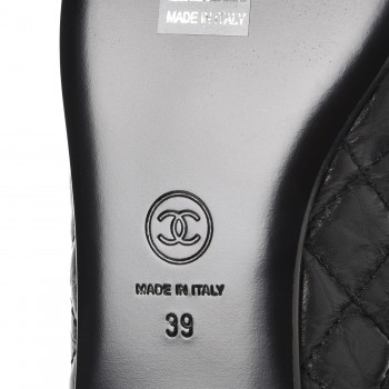 chanel aged calfskin ballerina