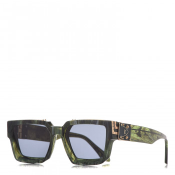 LOUIS VUITTON Acetate 1.1 Millionaires Z1167W Sunglasses Green Marble 356565