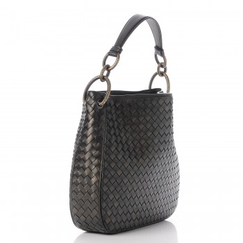 bottega veneta intrecciato nappa loop bronze dark