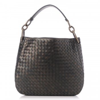 veneta intrecciato bottega nappa loop bronze dark