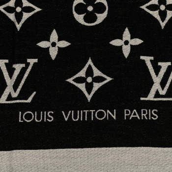 louis vuitton silk wool monogram miss lv stole black 899065 fashionphile