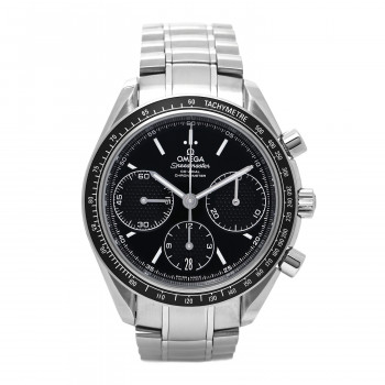 OMEGA Stainless Steel 40mm Speedmaster Racing Co-Axial Chronograph Automatic Watch Black