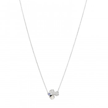 tanzanite tiffany platinum pendant necklace diamond flowers paper