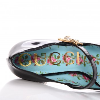 authentic gucci vernice crystal betty mary jane platform pumps