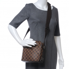 damier olav vuitton messenger louis bag pm ebene