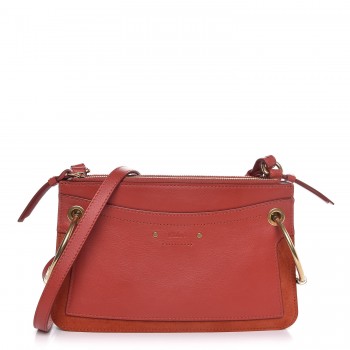Calfskin Suede Mini Roy Bag Earthy Red