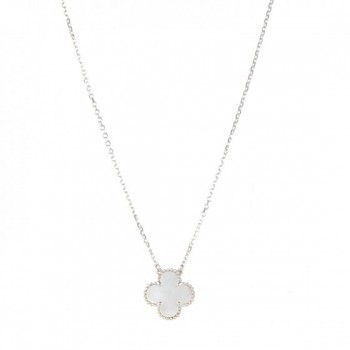 alhambra 18k pearl pendant necklace mother gold arpels cleef van