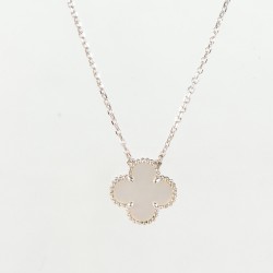 cleef 18k alhambra arpels pearl pendant necklace mother van gold