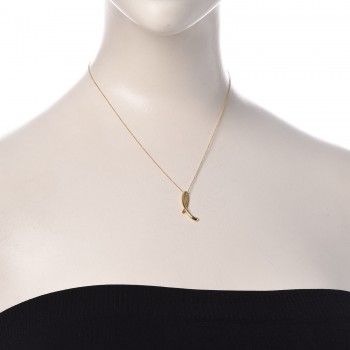 Co 18k Yellow Gold Elsa Peretti Letter L Pendant Necklace 282119 Fashionphile - Elsa Peretti Letter Pendant Gold
