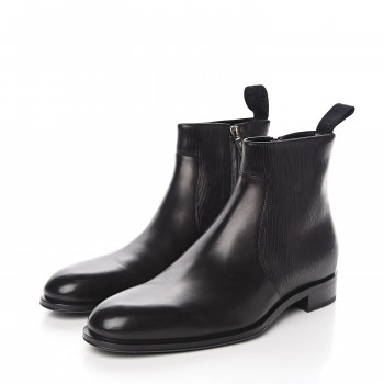 LOUIS VUITTON Calfskin Territory Flat Ranger Boots 38 Black