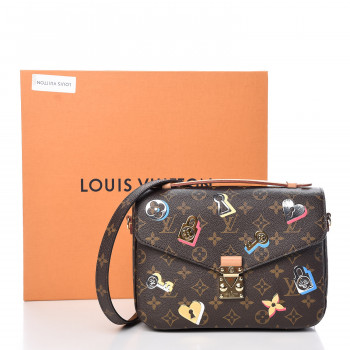 LOUIS VUITTON Monogram Love Lock Pochette Metis 411590