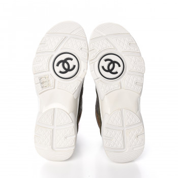 fabric calfskin suede cc sneakers