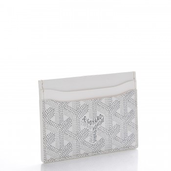 goyard card holder white