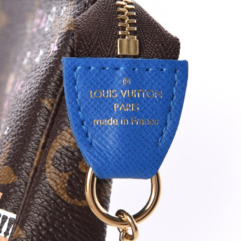 LOUIS VUITTON Monogram Vivienne Xmas Venice Mini Pochette Accessories Bleu 482092