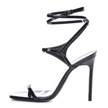 black crossover strap heels