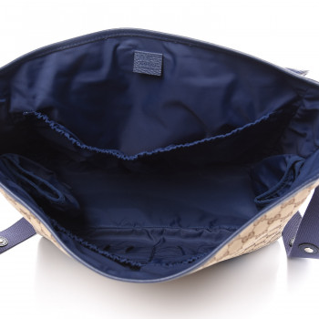 GUCCI Monogram Convertible Diaper Bag Blue 414565